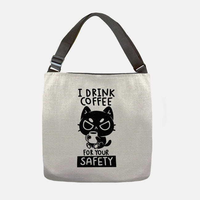 I Drink Coffee For Your Safety-None-Adjustable Tote-Bag-koalastudio
