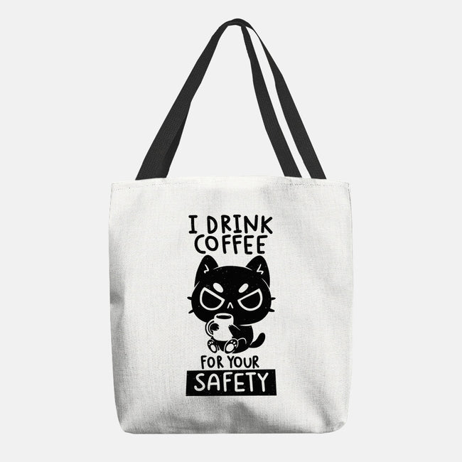 I Drink Coffee For Your Safety-None-Basic Tote-Bag-koalastudio