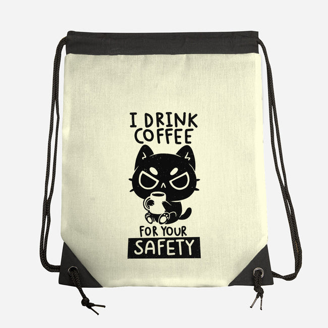 I Drink Coffee For Your Safety-None-Drawstring-Bag-koalastudio