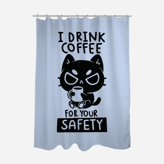I Drink Coffee For Your Safety-None-Polyester-Shower Curtain-koalastudio