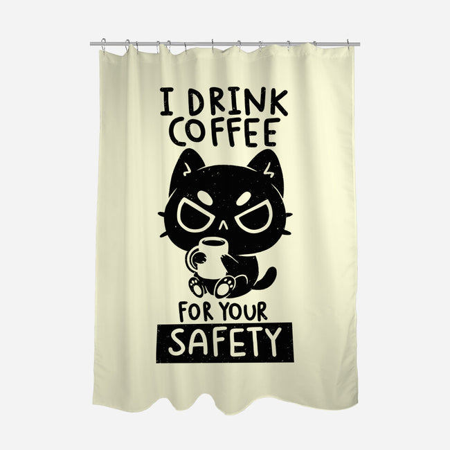 I Drink Coffee For Your Safety-None-Polyester-Shower Curtain-koalastudio