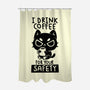 I Drink Coffee For Your Safety-None-Polyester-Shower Curtain-koalastudio