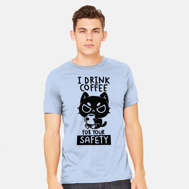 I Drink Coffee For Your Safety-Mens-Heavyweight-Tee-koalastudio