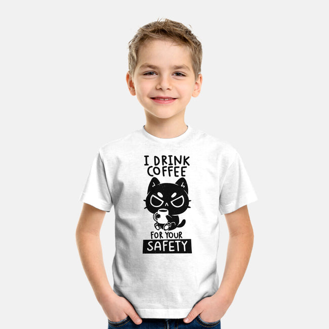I Drink Coffee For Your Safety-Youth-Basic-Tee-koalastudio
