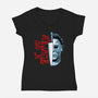 The Devil's Eyes-Womens-V-Neck-Tee-goodidearyan