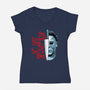 The Devil's Eyes-Womens-V-Neck-Tee-goodidearyan
