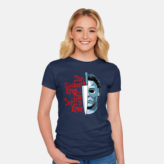 The Devil's Eyes-Womens-Fitted-Tee-goodidearyan