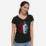 The Devil's Eyes-Womens-V-Neck-Tee-goodidearyan