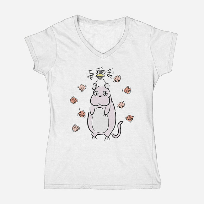 Teamwork-Womens-V-Neck-Tee-nickzzarto