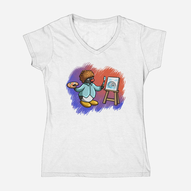 Paint My House-Womens-V-Neck-Tee-nickzzarto