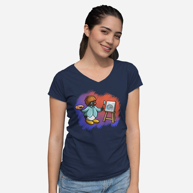 Paint My House-Womens-V-Neck-Tee-nickzzarto