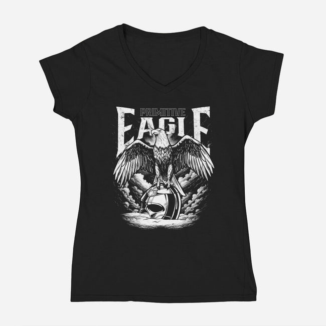 Primitive Eagle-Womens-V-Neck-Tee-Diego Oliver
