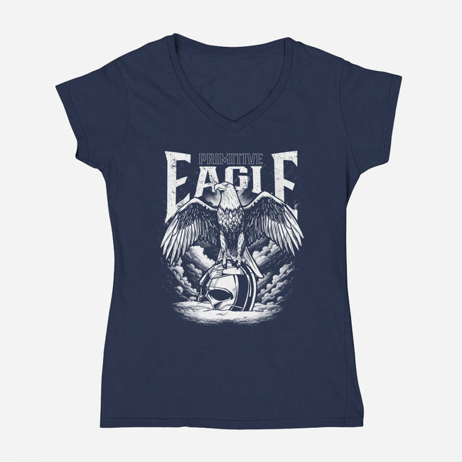 Primitive Eagle-Womens-V-Neck-Tee-Diego Oliver