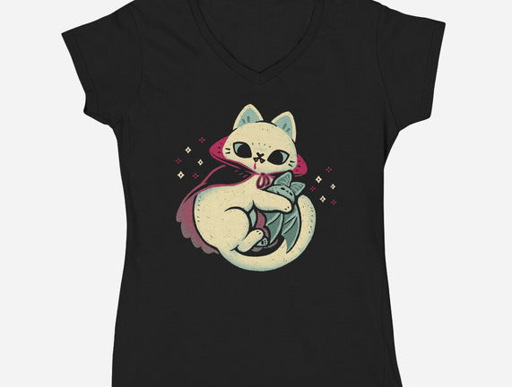 Cute Vampire Cat Bites Bat