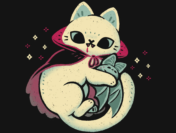 Cute Vampire Cat Bites Bat