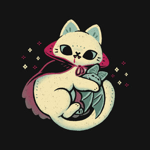 Cute Vampire Cat Bites Bat