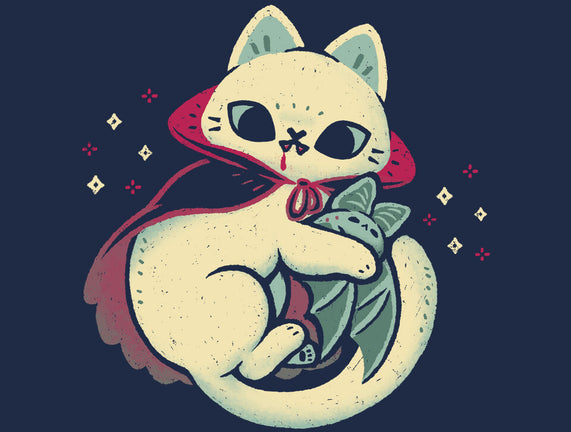 Cute Vampire Cat Bites Bat