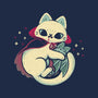 Cute Vampire Cat Bites Bat-Mens-Heavyweight-Tee-xMorfina