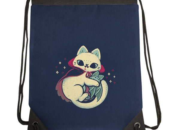 Cute Vampire Cat Bites Bat
