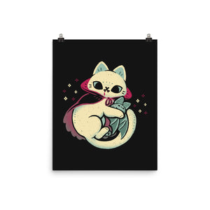 Cute Vampire Cat Bites Bat