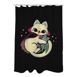 Cute Vampire Cat Bites Bat