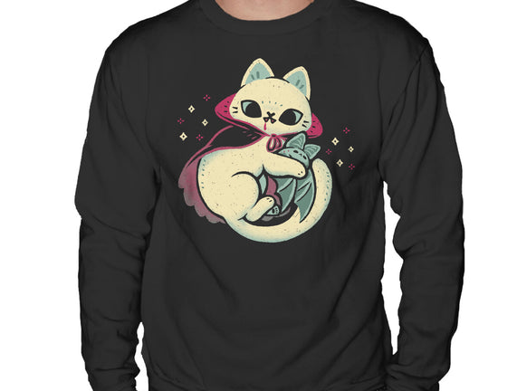 Cute Vampire Cat Bites Bat