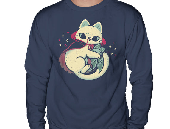 Cute Vampire Cat Bites Bat