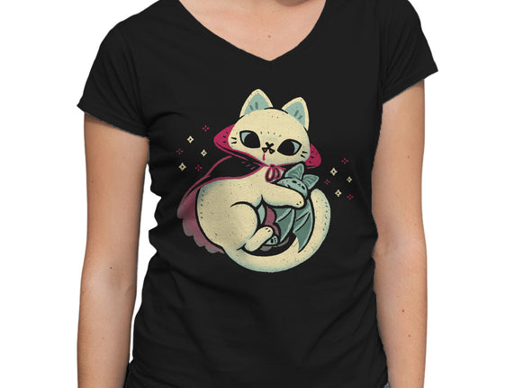 Cute Vampire Cat Bites Bat