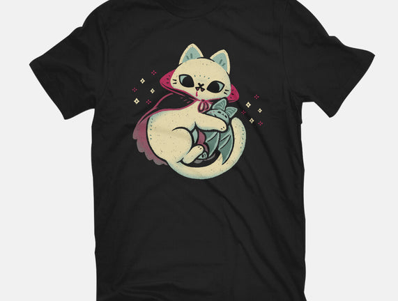 Cute Vampire Cat Bites Bat