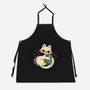 Cute Vampire Cat Bites Bat-Unisex-Kitchen-Apron-xMorfina