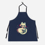 Cute Vampire Cat Bites Bat-Unisex-Kitchen-Apron-xMorfina
