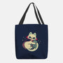 Cute Vampire Cat Bites Bat-None-Basic Tote-Bag-xMorfina