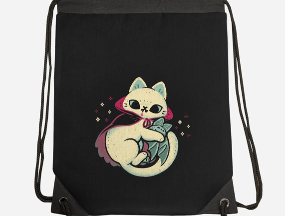 Cute Vampire Cat Bites Bat
