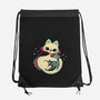 Cute Vampire Cat Bites Bat-None-Drawstring-Bag-xMorfina