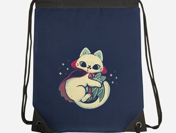Cute Vampire Cat Bites Bat