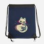 Cute Vampire Cat Bites Bat-None-Drawstring-Bag-xMorfina