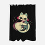 Cute Vampire Cat Bites Bat-None-Polyester-Shower Curtain-xMorfina