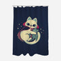 Cute Vampire Cat Bites Bat-None-Polyester-Shower Curtain-xMorfina