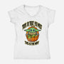 Trick Or Treat You Must-Womens-V-Neck-Tee-palmstreet