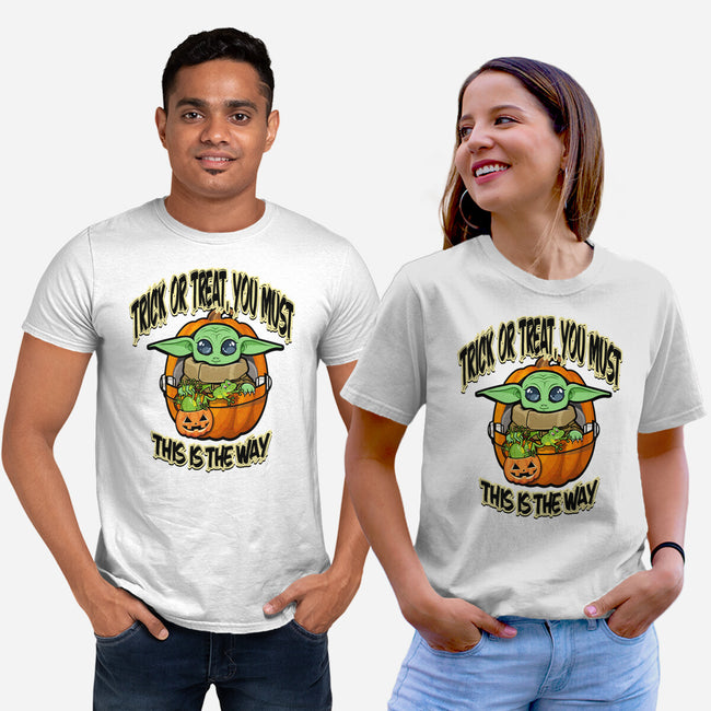 Trick Or Treat You Must-Unisex-Basic-Tee-palmstreet