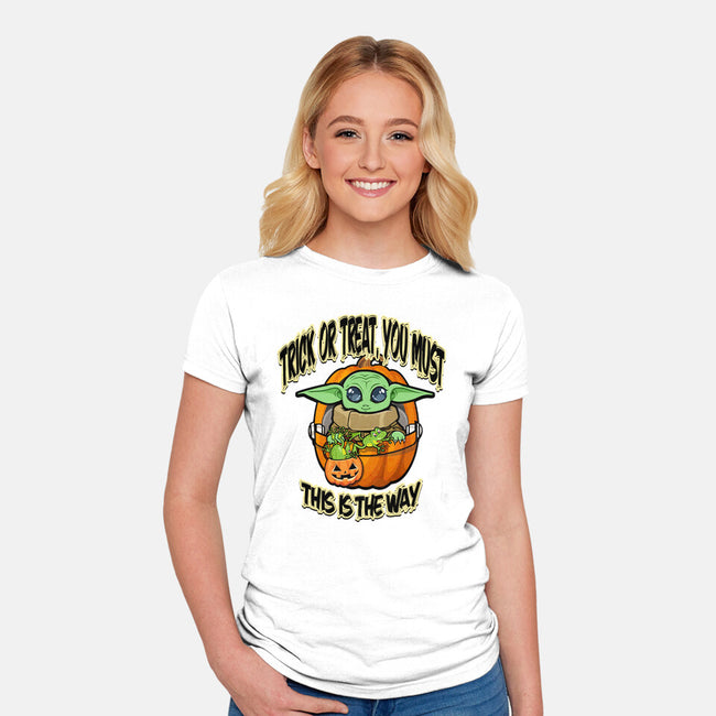 Trick Or Treat You Must-Womens-Fitted-Tee-palmstreet