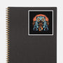 Blue Tiger Red Flame-None-Glossy-Sticker-glitchygorilla