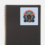 Blue Tiger Red Flame-None-Glossy-Sticker-glitchygorilla