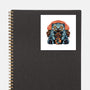 Blue Tiger Red Flame-None-Glossy-Sticker-glitchygorilla