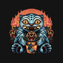 Blue Tiger Red Flame-None-Drawstring-Bag-glitchygorilla