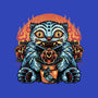 Blue Tiger Red Flame-Mens-Heavyweight-Tee-glitchygorilla
