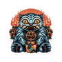 Blue Tiger Red Flame-Mens-Heavyweight-Tee-glitchygorilla