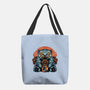 Blue Tiger Red Flame-None-Basic Tote-Bag-glitchygorilla