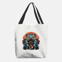 Blue Tiger Red Flame-None-Basic Tote-Bag-glitchygorilla