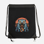 Blue Tiger Red Flame-None-Drawstring-Bag-glitchygorilla